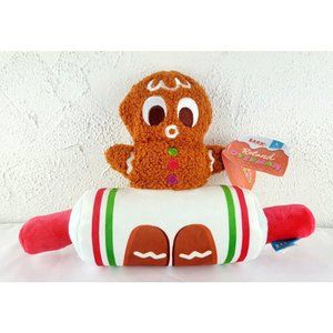 Bark Box Gingerbread Roland Overman Squeaky Crinkly Dog Toy L Nwt